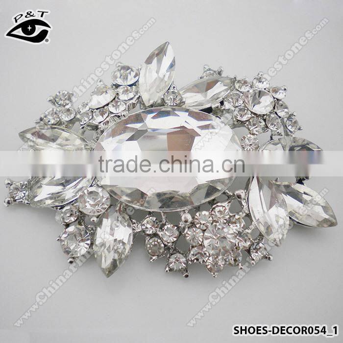 Bling Diamond Ornament With Metal Clip Buckle For Women Shoes