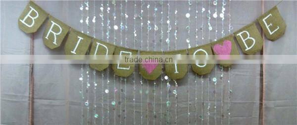 Bride To Be Burlap Banner *country chic bridal shower/wedding decoration