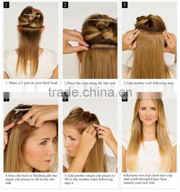 Virgin Brazilian Remy Hair Extension,Tape Hair Extension,Cheap 100% Human Hair Clip In Hair Extension