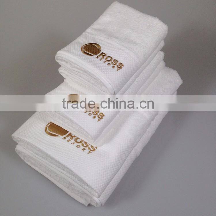 cotton large size hotel hand bath face towel set