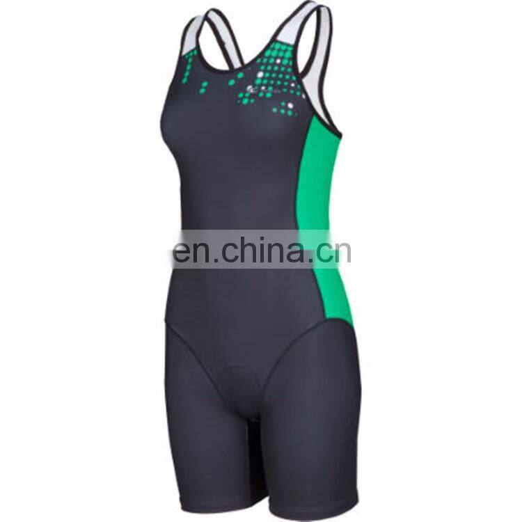 Customized vivid patterns and bright color triathlon wear for women