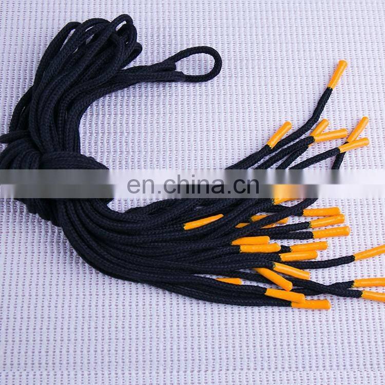 braid cord with silicone end for garment
