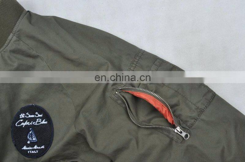 2017 Latest Design Durable Windproof Slim Bomber Jacket Men