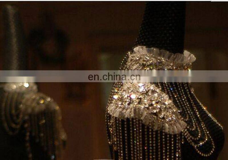 High quality Stunning Shining Crystal Wrap For Bride High Neckline Shoulder Shawl