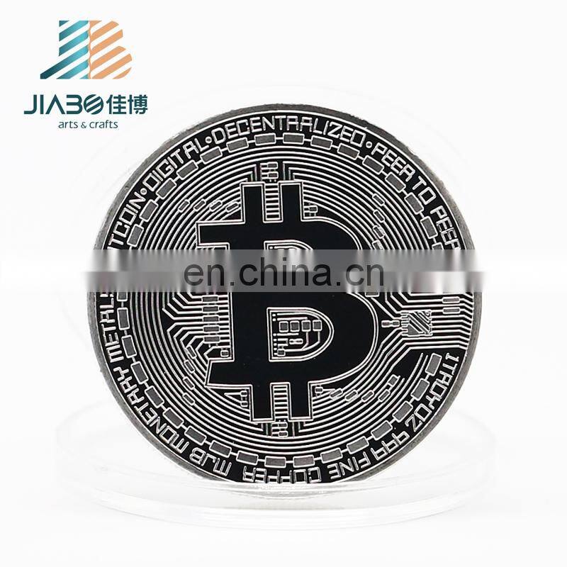 Custom design 3d logos have stock molds gold silver copper plating Bitcoin promotion coin