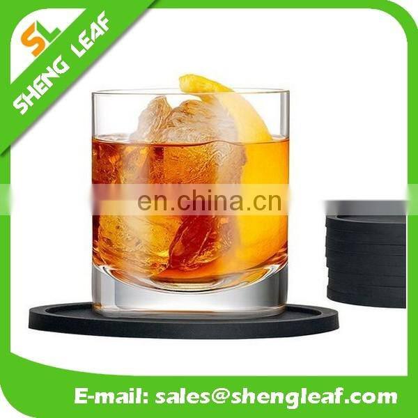 Custom soft round rubber pvc coaster