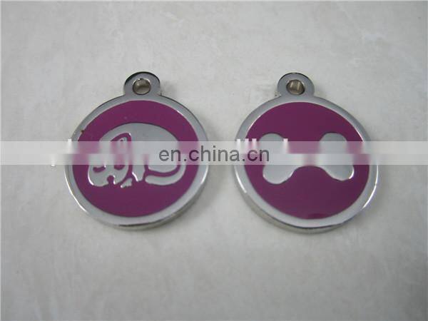 Bone shape metal diamond dog tag /dog name tag