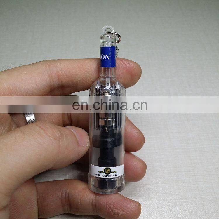 Wholesale price customized shape logo LED projector keychain