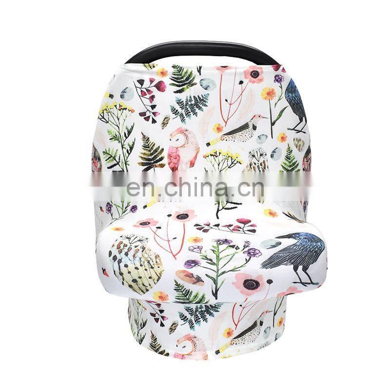 Classic Design Stretchy Car Seat Cover Baby Carseat Canopy Privacy Breastfeeding Cover Shopping Cart Cover