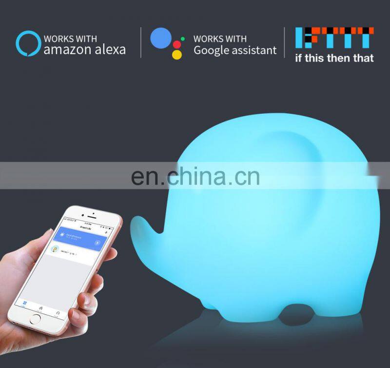 Wholesale smart lamp charge led wifi alexa voice control decoration night lamp lights for home