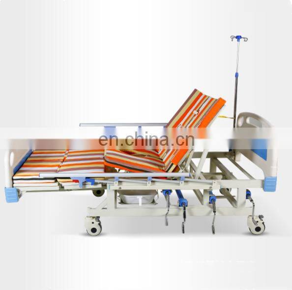 High quality Full song medical bed with the function of back up and leg down with roller household bed