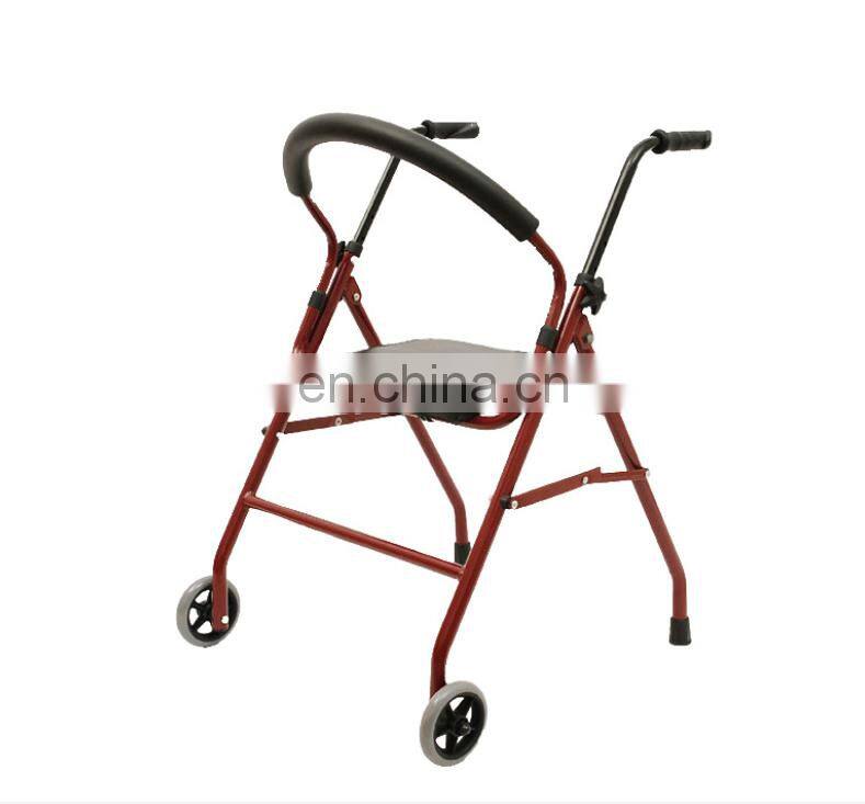 Good price rollator with seat 4 wheels walker for old people