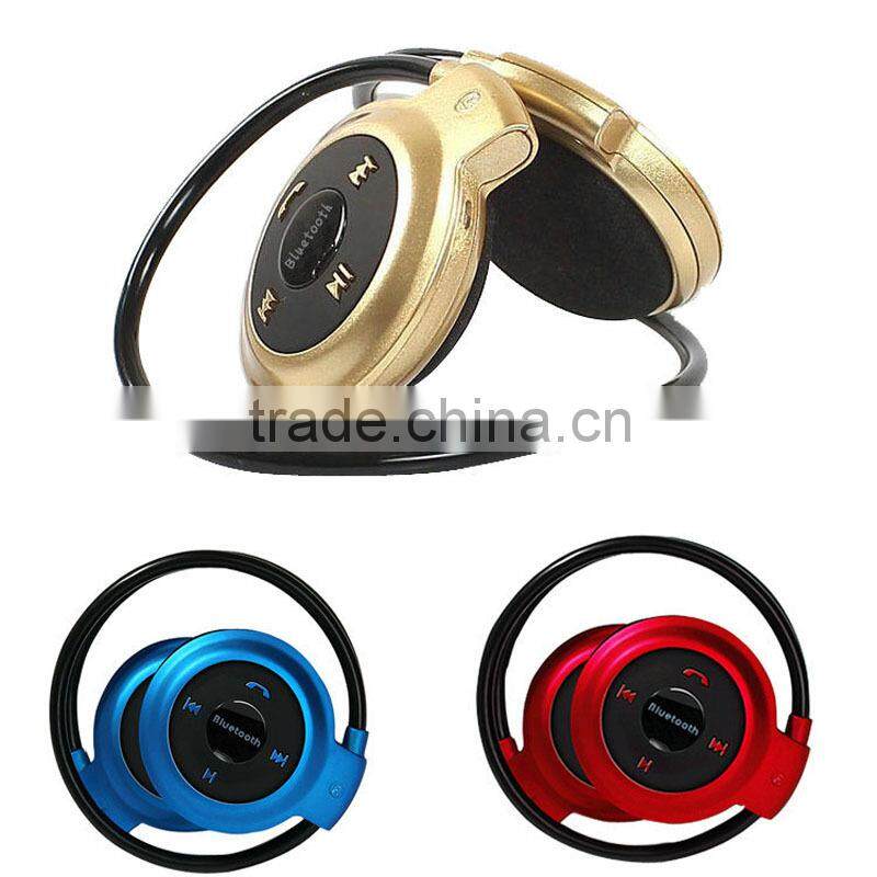 Protable Golden Sports Bluetooth Stereo Earphones