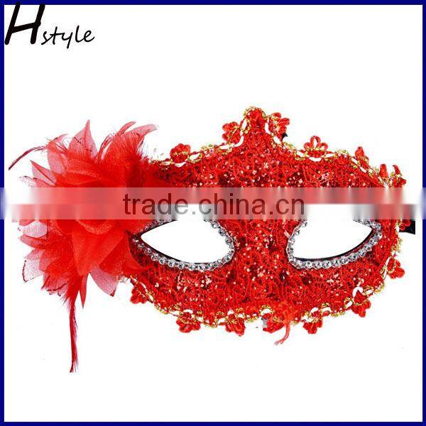 Top Quality Venetian Party Masks Masquerade Ostrich Feather Masks For Women SCM0037