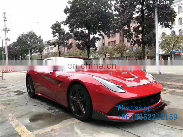 Factory F12 carbon fiber material body kit for F12 front lip side skirt rear diffuser and roof wing