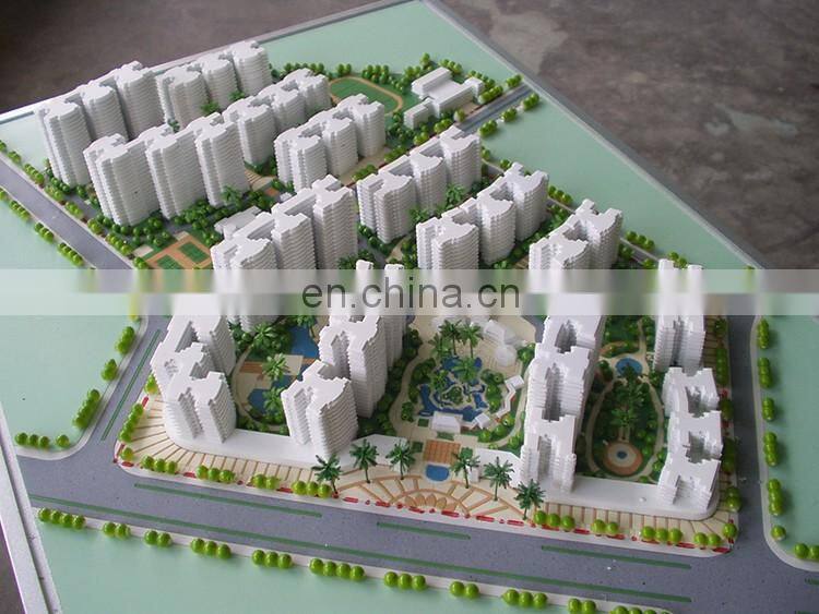 CNC Laser machine cutting solid abs plastic blocks model for architect design