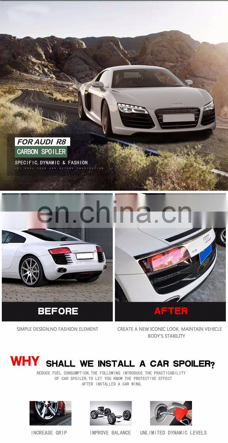Carbon Fiber Deck Wing for Audi R8 GT V8 V10 08-14