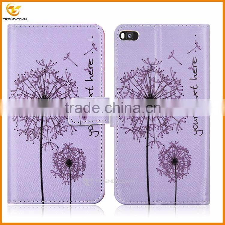 wallet leather flip cover case for huawei p8