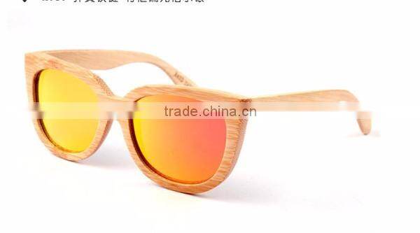 new model top quality men women natural wood temple wood full frame REVO silver TAC polarized lens sunglasses