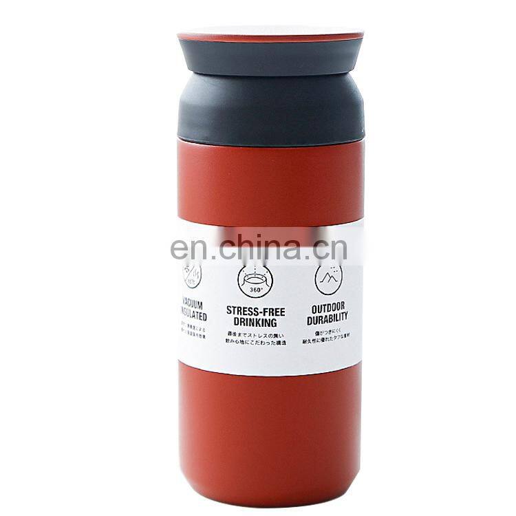 Portable 12oz Metal Coffee Mug Double Wall Vacuum Travel Tumbler with Handle