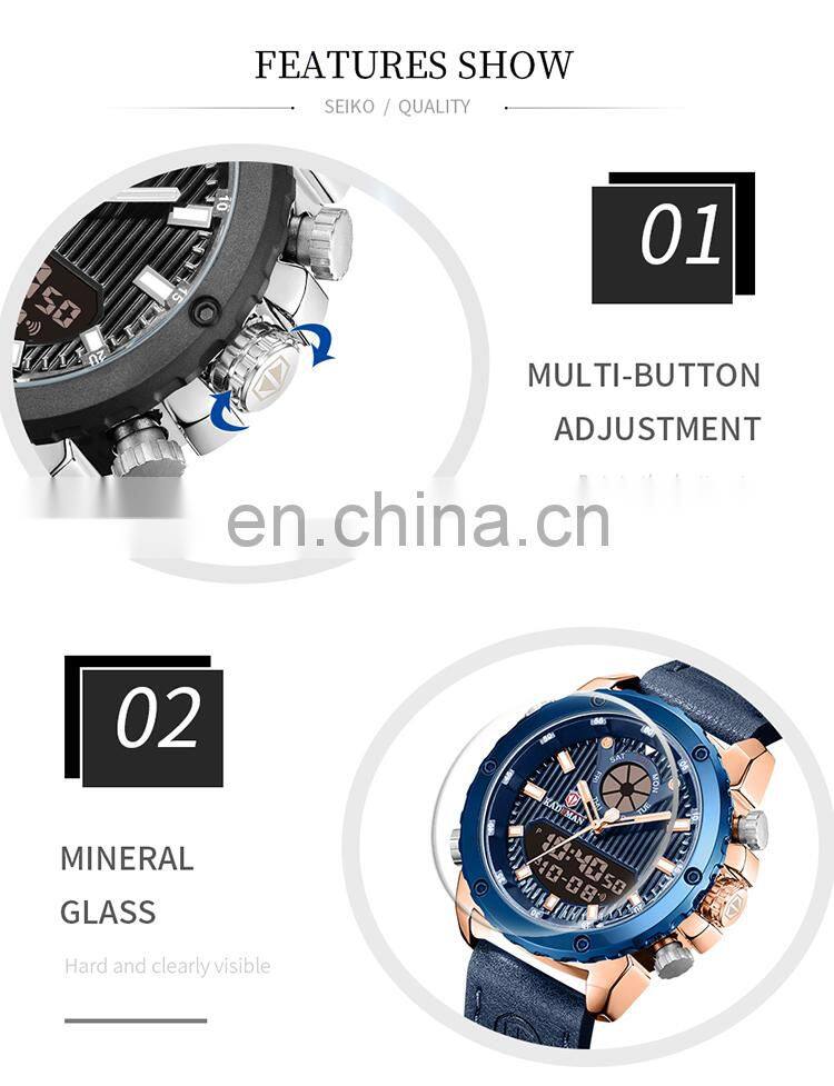 KADEMAN K9073 recommend youth watches double display led functional private label digital hand watches for man