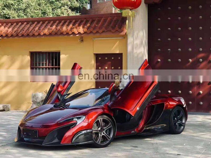 Runde For McLaren Mp4 12C 650S Upgrade to 675LT Style Side Skirt Splitters Carbon Fiber Hood Front Rear Bumper Fenders Body Kit