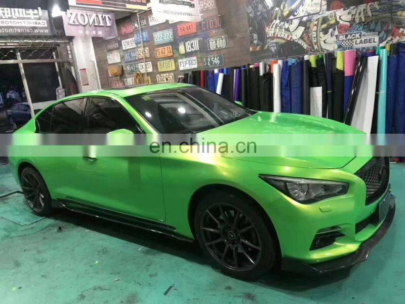Runde High Quality Carbon Fiber Material Front Lip Rear Lip Side Skirt Spoiler For Infiniti Q50 Small Body Kit