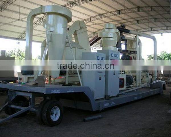 mobile wood pellet production line/wood pellet mill