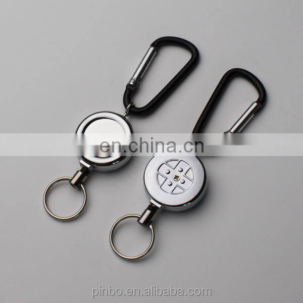 Metal Badge Reel ID Badge Holder with Carabiner