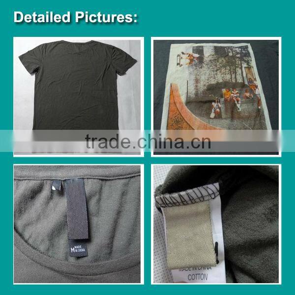 Europe men's S/S printed digital photo frame China knitted garments