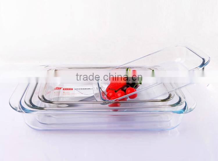 New style large rectangle quarzt microwave safe glass plate