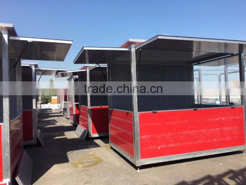 cheap modern prefab container food snack pizza house/ modern prefab house designs food kiosk Prefab Houses