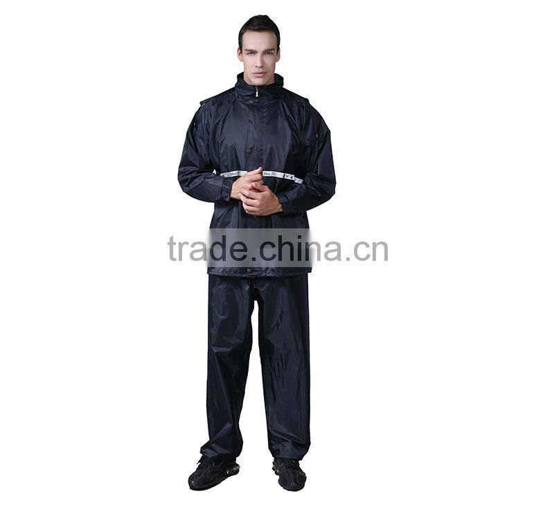 Motorcycle reflective yarn raincaot pvc rain suit