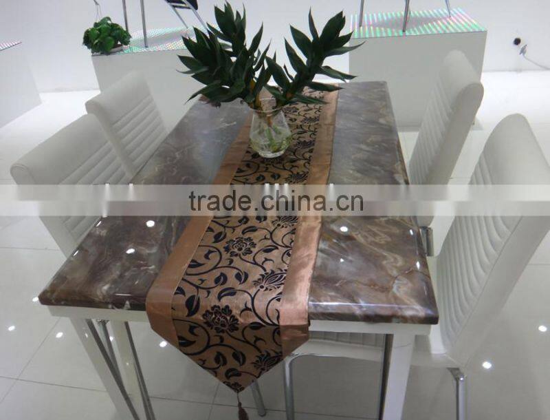 stainless steel dining table and chair set