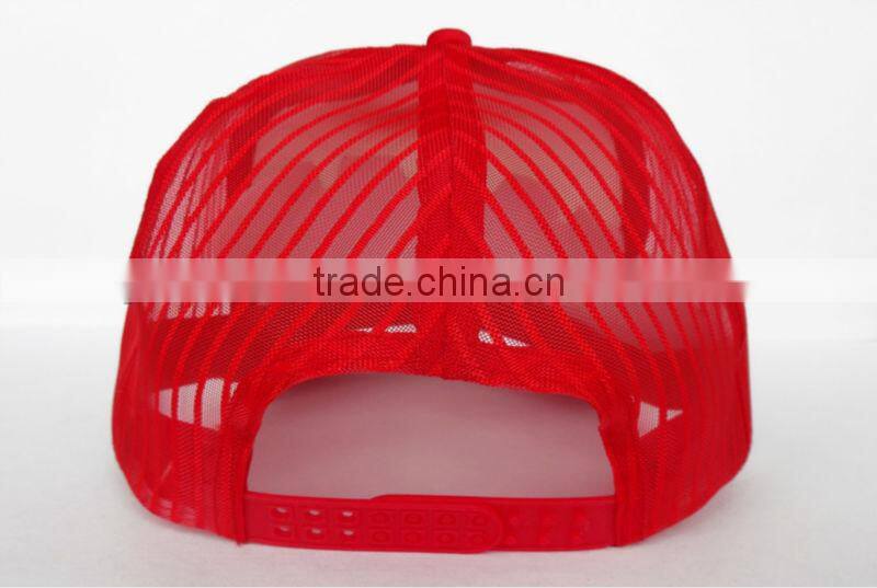 stock plain high profile trucker hat sponge net hat