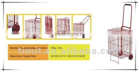 Beautiful Design Practical Aluminum Foldable Mutiple Wheels Shopping Trolley Cart