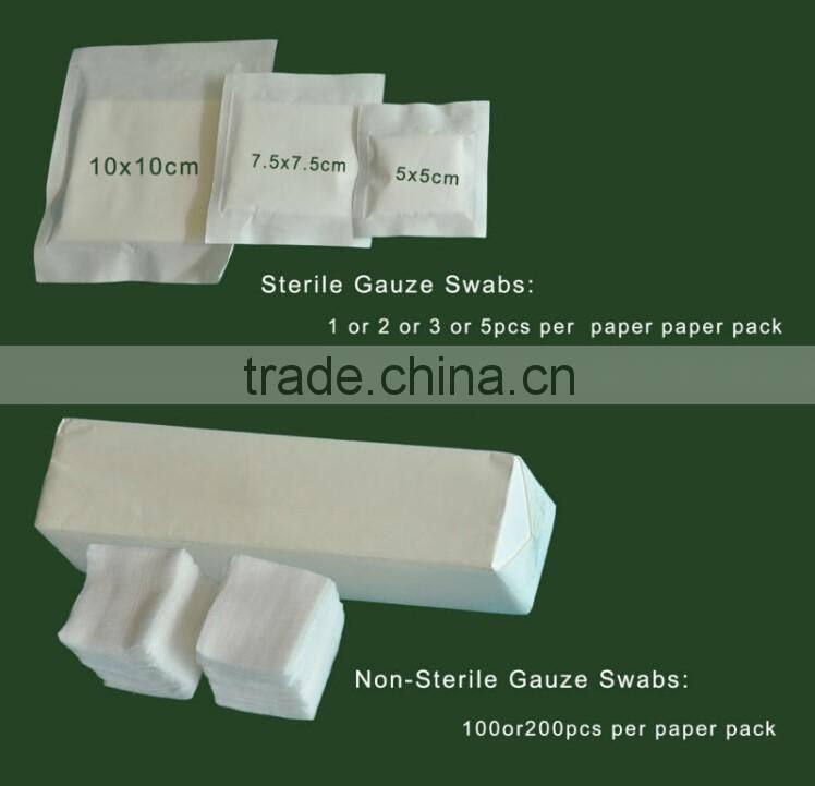 Gauze Swabs Sterile 5*5 CE ISO FDA