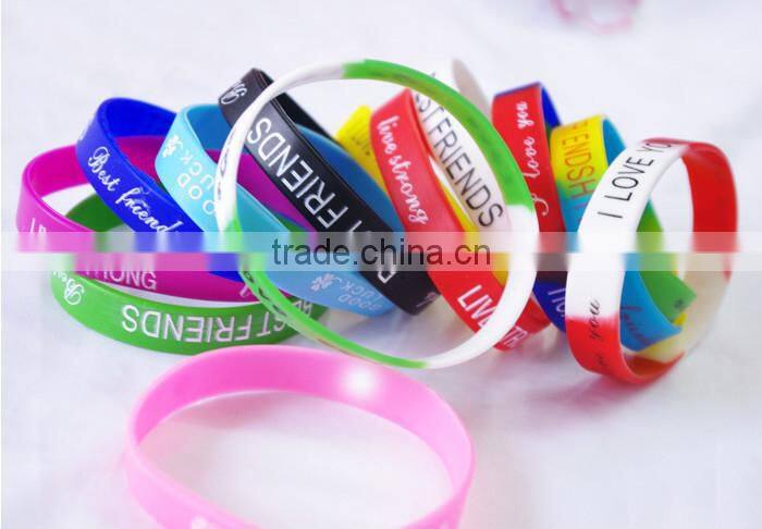 12 years manufacturer Costomize silicone wristband bracelet jewelry/ charm bracelet
