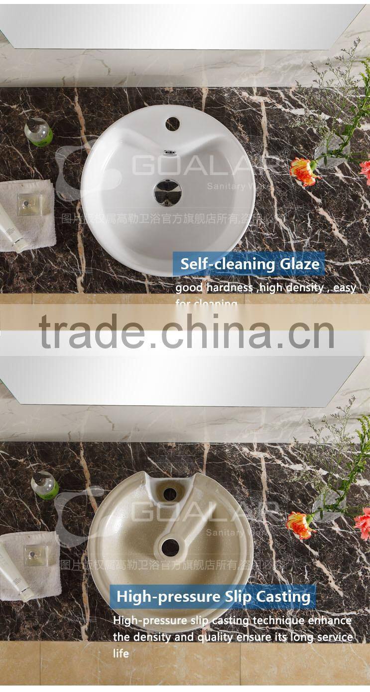 Hot round white ceramic art basin/water sink
