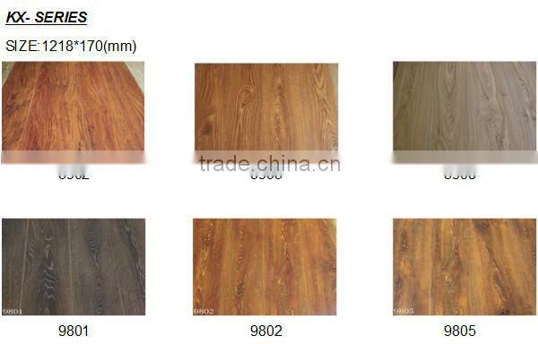 12mm AC4 hdf real wood texture laminate wood flooring