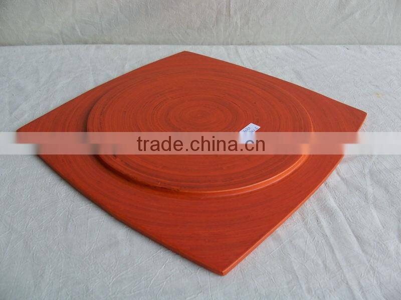 Laminated bamboo charger plate