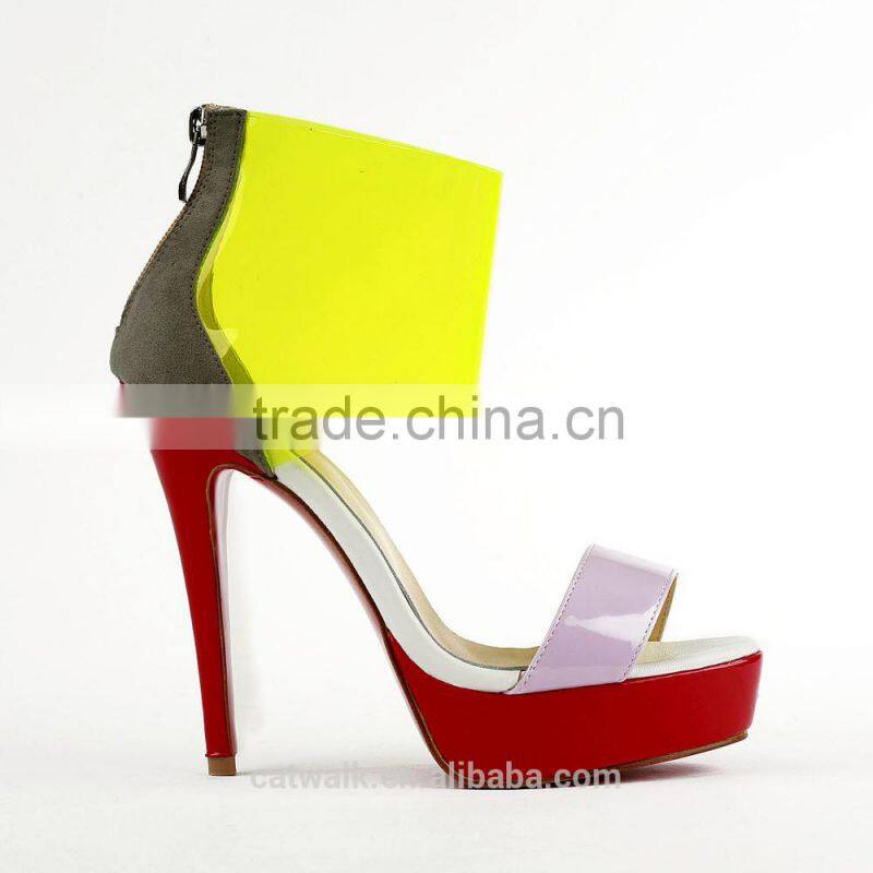 2015 Women new fashion sandals women stiletto ankle sandals high heels ladies party ankle sandals
