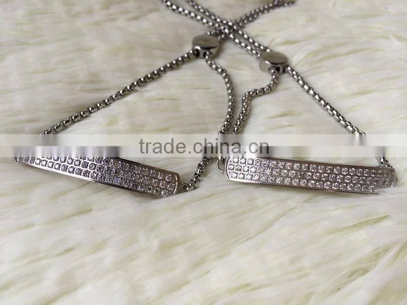 Latest Fashion Ladies Bracelet Beautiful Monica High End AAA Zircone Stone setting Bracelet Manufacture