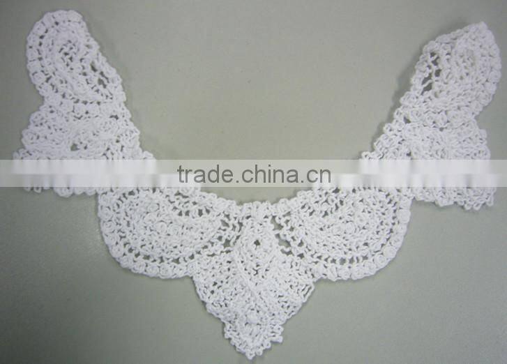 Thick Cotton Cord Water Soluble Collar in White collar for Women --S1405