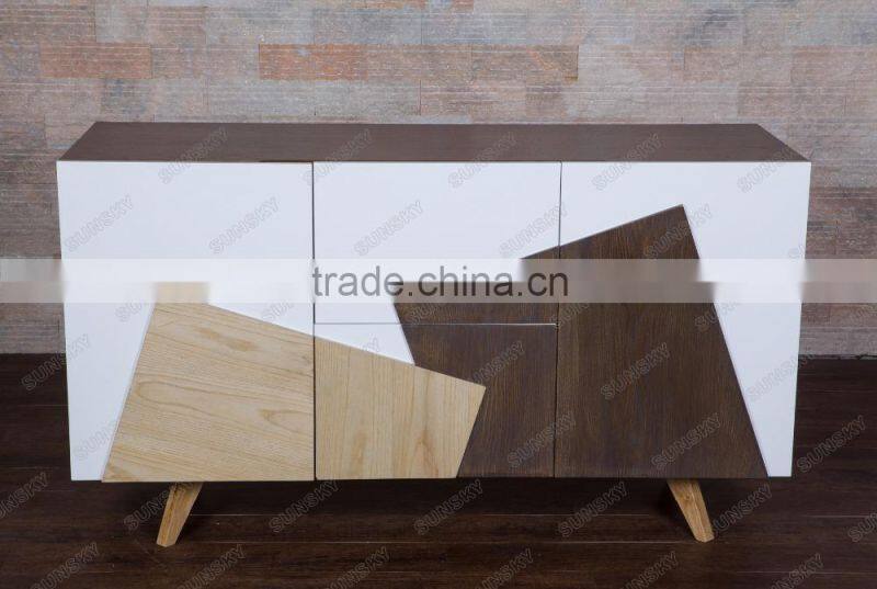 modern dining room wooden pattern matching sideboard cabinet side cabinet