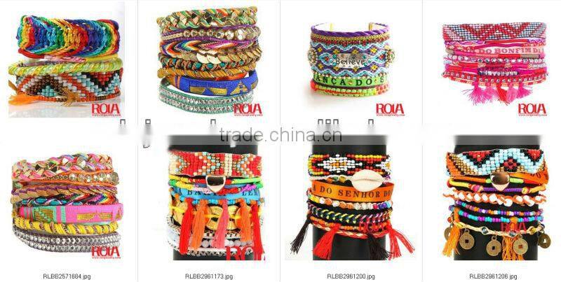 Promotion colorful cotton bracelet