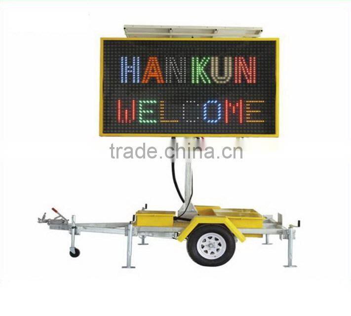Solar Traffic VMS Sign Trailer/Solar LED Moving Message Sign Trailer