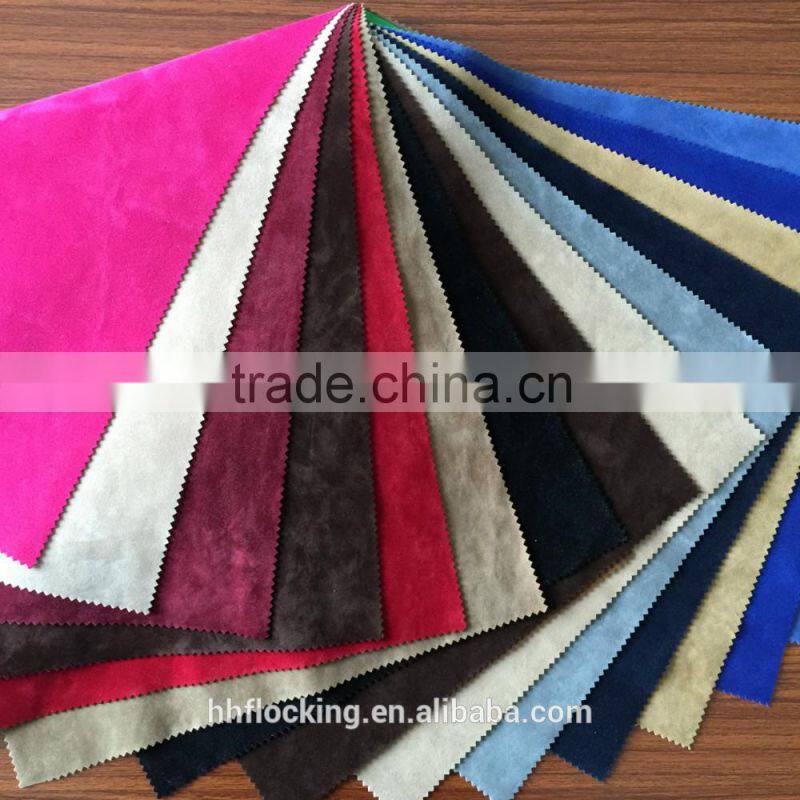 Hot cheap sale double-faced flock fabric use for shoes boots