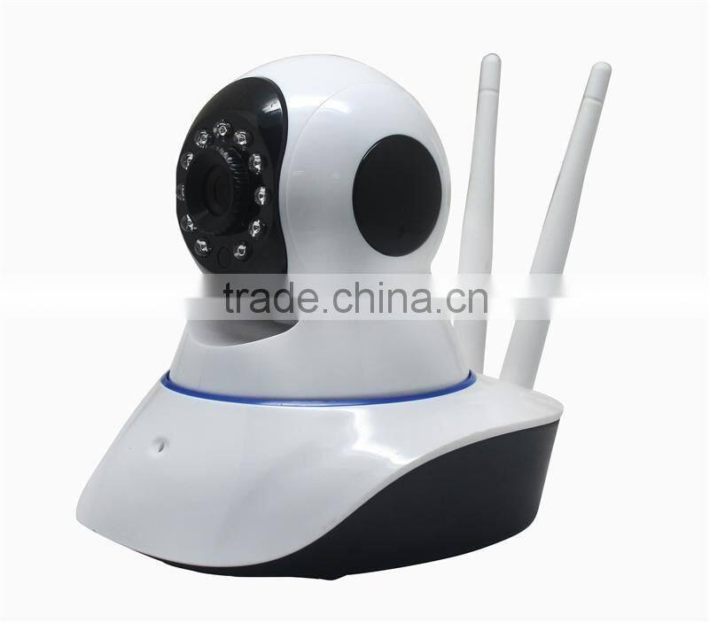 low power dome wireless wifi alarm camera 720p HD IP camera H.264 compression support 32GB TFT card 2 way audio intercom camera