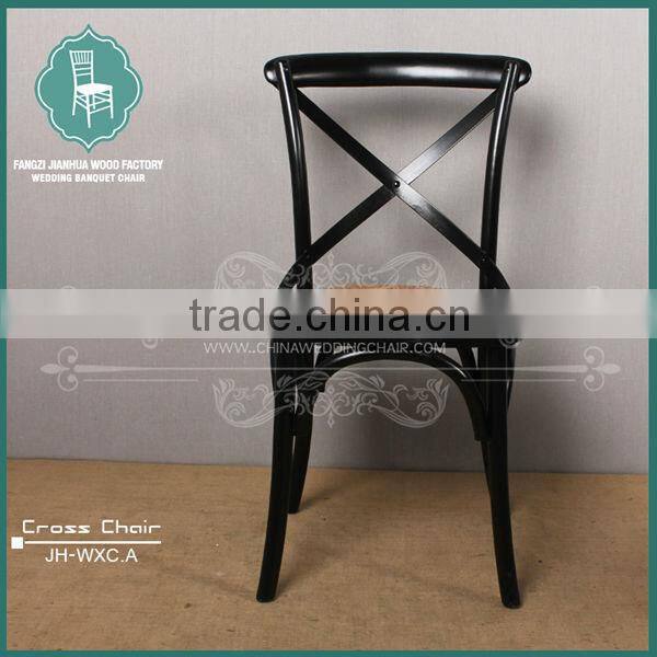 Dinning Wood Stackable Cross Back Chair